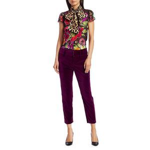 Alice + Olivia Stacey Velvet Slim Ankle Pants Sz 6 New condition without tag.